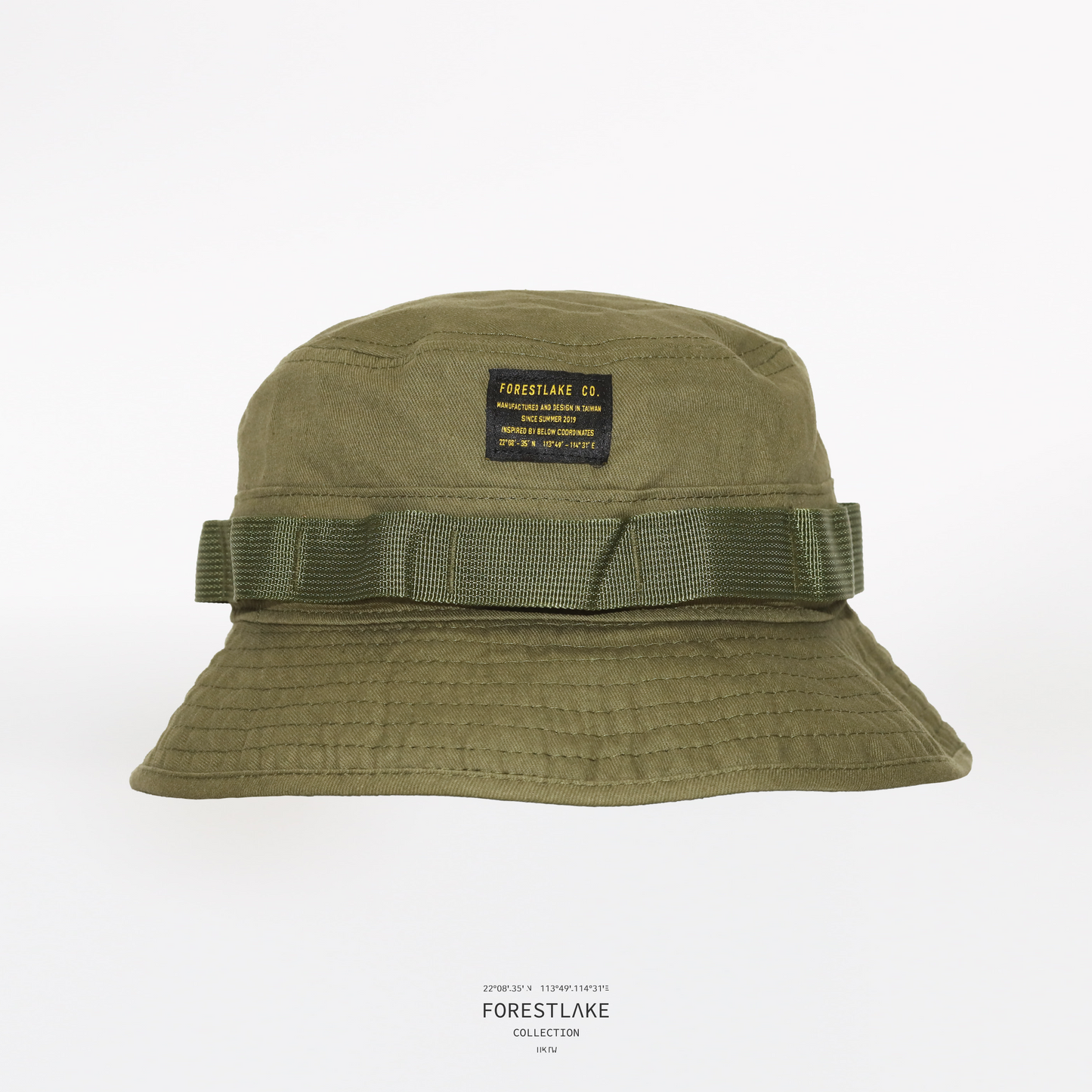 FL Co-Label 機能漁夫帽|軍綠