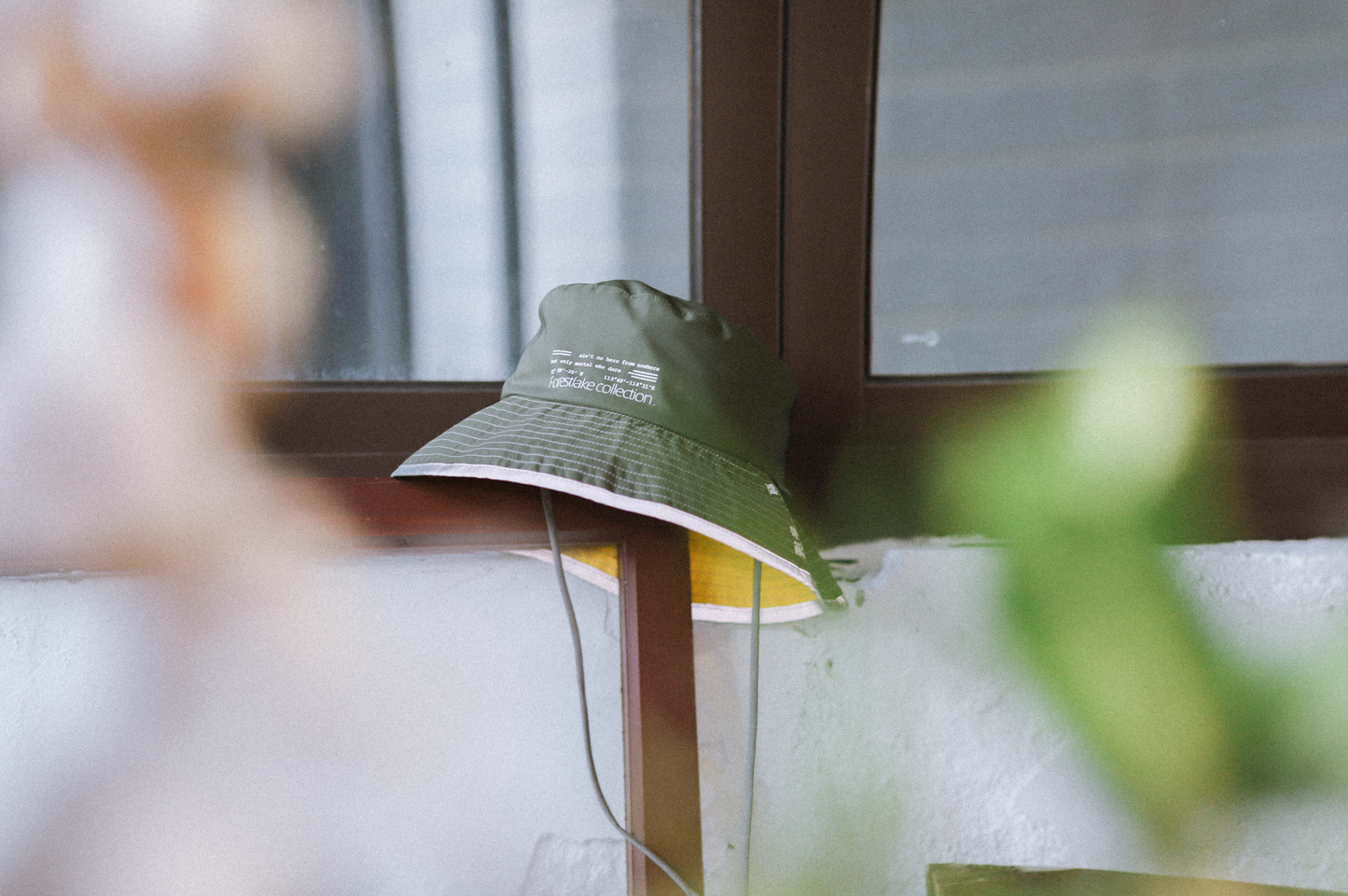 香港座標|漁夫帽|雙面 【olive-yellow】