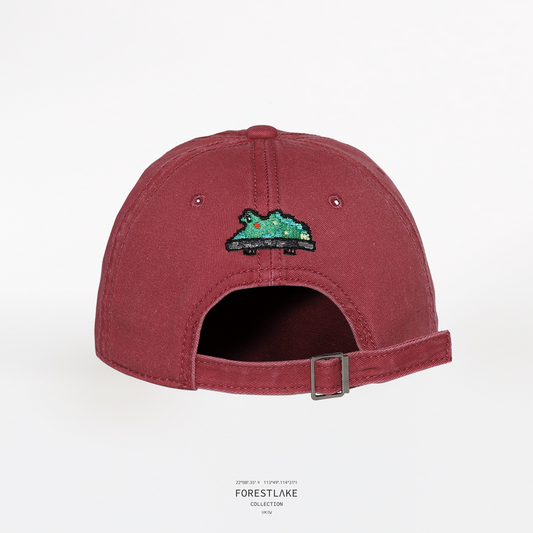 PIXEL LIONROCK CAP | 水洗紅